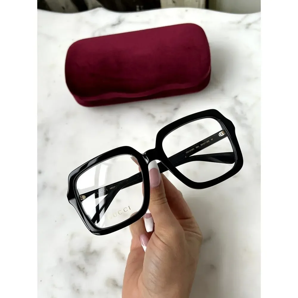 NEW Gucci GG1318O Black Square Eyeglasses Frames